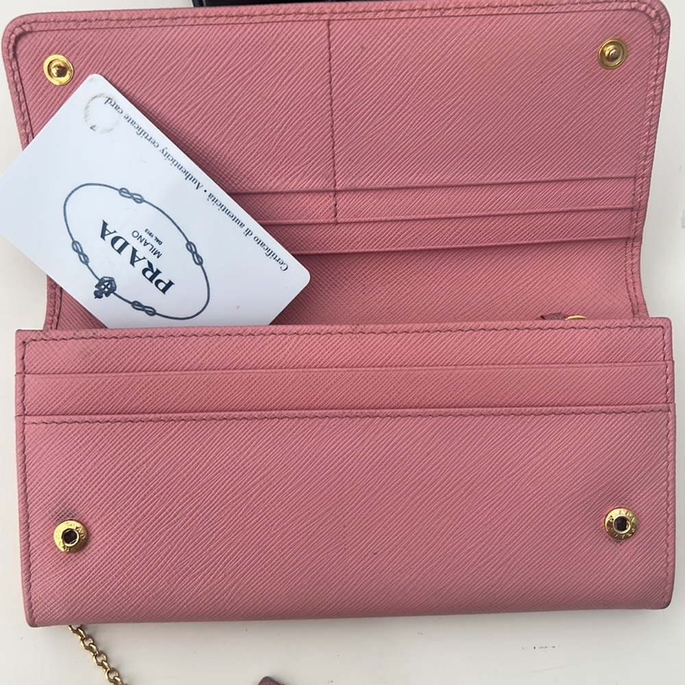 Authentic Prada Wallet with Gold Branding - Picture 3 of 7